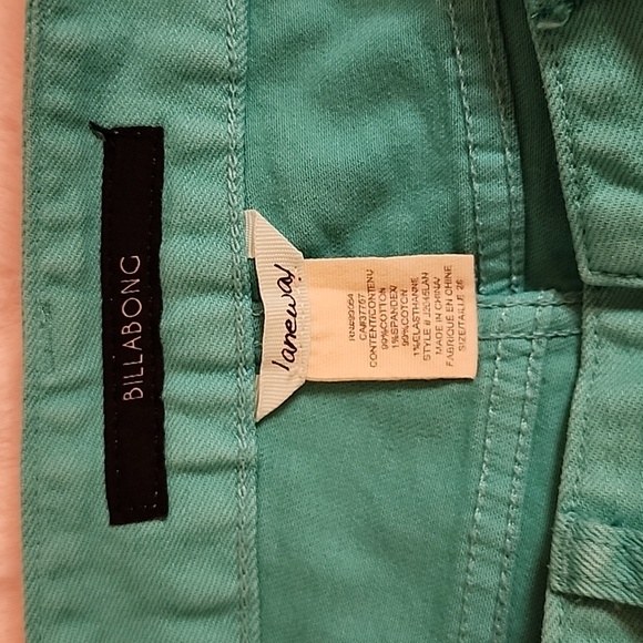 Billabong Laneway Jean Shorts, Size 26, Dark Turquoise - Picture 4 of 6